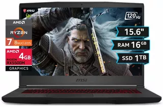 Laptop Msi Bravo 15 Ryzen 7 16gb Ram 1tb Ssd 15.6 Fhd 120hz