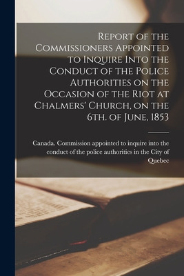 Libro Report Of The Commissioners Appointed To Inquire In...