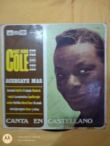 Vinilo Nat King Cole Acercate Mas Canta En Castellano M1