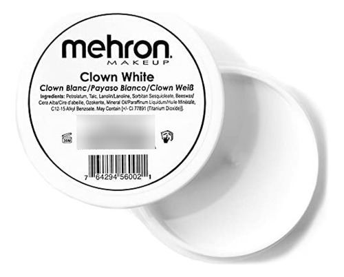 Pintura Para Cara  Mehron Maquillaje Payaso Blanco Pintura F