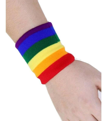 Pulsera Muñequera Orgullo Lgtb Diseño Arcoiris Pride Multico