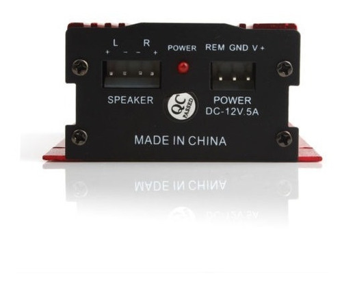 Imagen 3 de 6 de Rojo 500w Ma-150 Dc9-15v 2ch Mini Hi-fi Stereo Mp3 Audio Amp