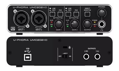 Interfaz Behringer Uphoria Umc202hd