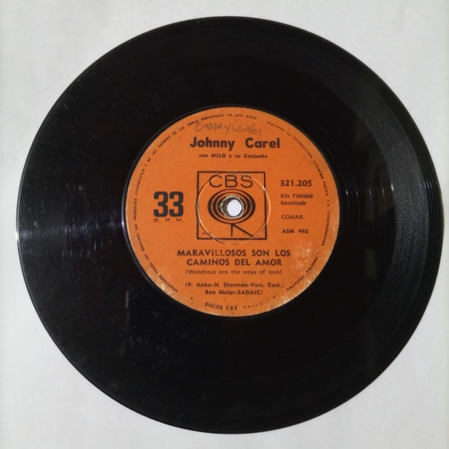 Johnny Carel -disco Simple-la Noche Tiene Mil Ojos