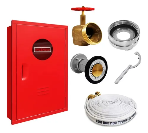 comprar Kit Hidrante Embutir 75x45x17 Com 1 Mangueira Tipo 1 De 30mt