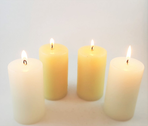 Cirios Velas Decorativas (5x10cm) Sin Aroma Paq 60pzs