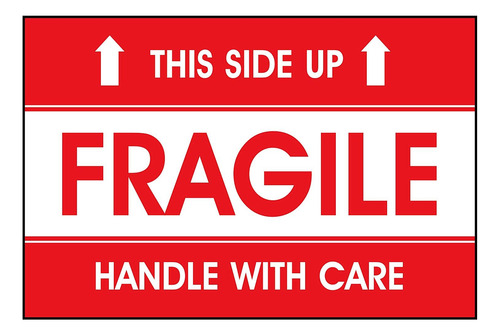 Etiqueta This Side Up/fragile/handle With Care - 51x76mm