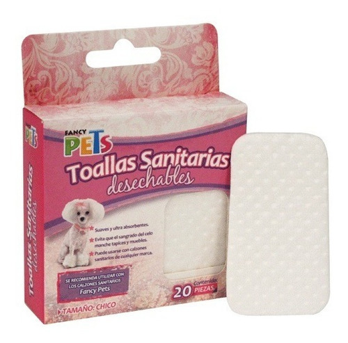 Toalla Sanitaria Chica Absorbente Perro 20 Pzas Fancy Pets