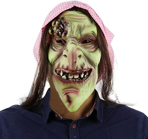 Mascara Bruja Malvada Látex Fea Hora Loca Disfraz Halloween