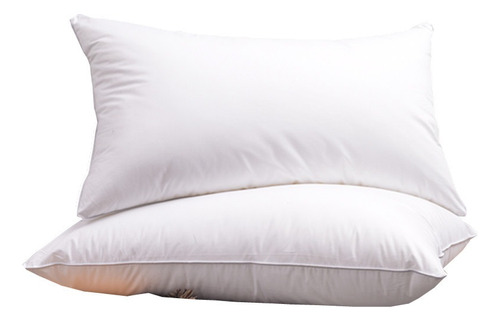 1 Funda De Almohada Blanca Con Plumas De Ganso Y Plumón, 100