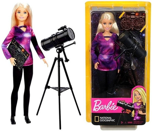 Boneca Barbie Loira Astrofísica National Geographic Original