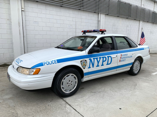 Ford Taurus Police New York Branco  1995 Exclusivo!