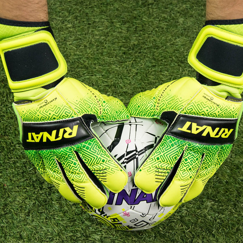 Imagen 4 de 5 de Guantes De Portero Kancerbero Quantum Pro Amarillo Neón/ver