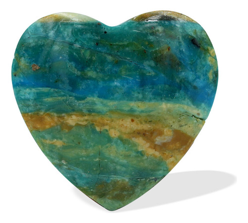 Cabujón Ópalo Azul Natural Forma De Corazón 20mm - 1 Pieza
