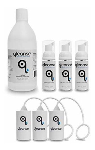 Qleanse Spray De Espuma De Papel Higiénico Y Carrito (paquet