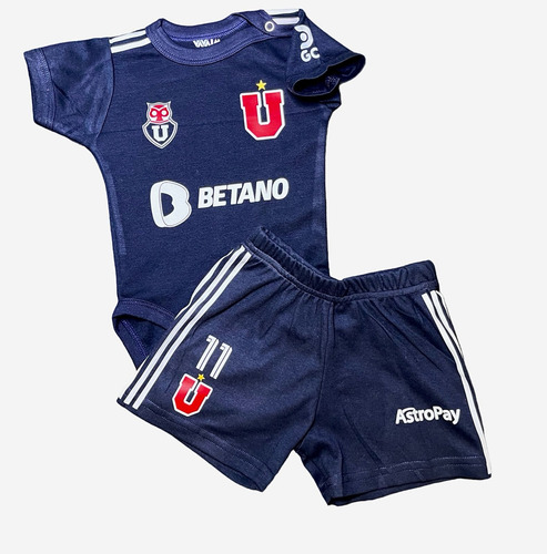 Body Y Short Conjunto  Bebe. Regalo Bebé U De Chile Azul