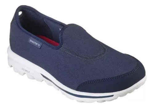 Tenis Skechers Casual Para Dama Mod 124464 Marino/blanco