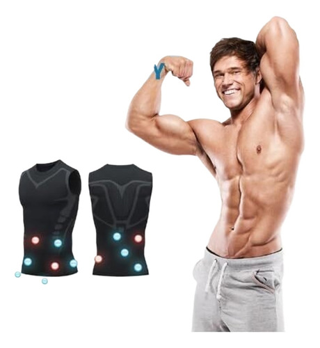 2pcs Camiseta Para Hombre Abdominal Reductora Deportivo