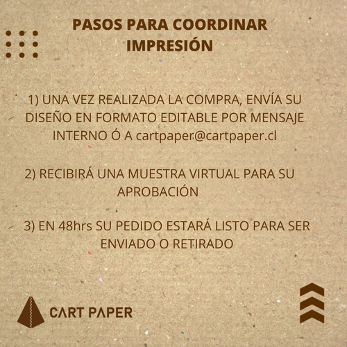 Imagen 2 de 3 de Bolsa Papel Kraft Delivery Con Manilla 28x28 / Con Tu Logo