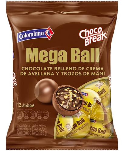 Choco Break Mega Ball 12 Uds 186g