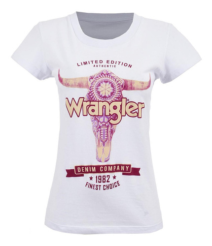 Playera Vaquera Wrangler Manga Corta De Mujer Y13