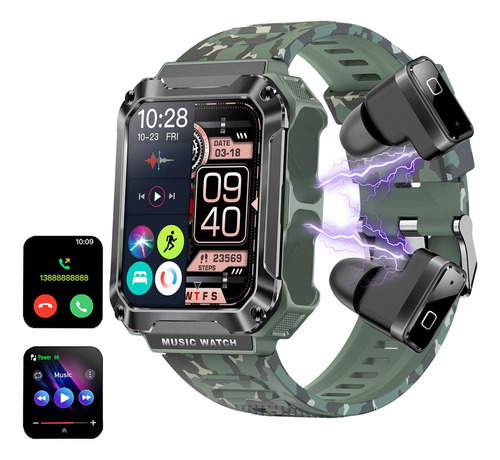 Smartwatch 1.96 Con Audífonos Y Llamadas Por Bluetooth