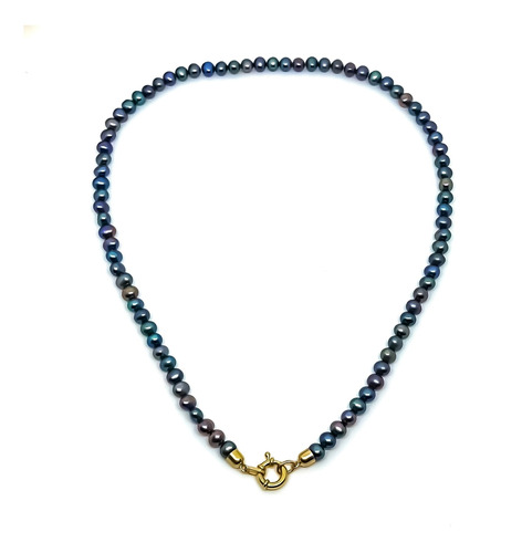 Cadena Collar Perlas Tahití Cultivadas Y Oro 18k 44 Cm