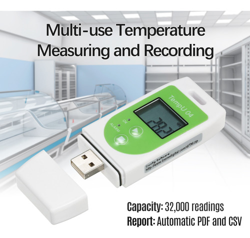 Registrador De Temperatura Reutilizable 32k Capac.