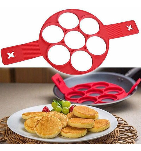 Imagem 7 de 9 de Forma Silicone Para Panquecas Ovos 7 Cavidades Kehome
