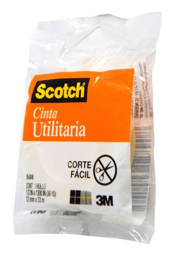 Cinta Adhesiva Scotch 508 12 X 33 Mts. Transp.