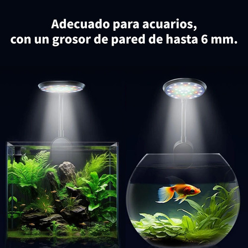 Lámpara 6w Usb Para Pecera Con Clip, 3 Modos De Luz