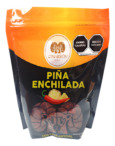 Piña Enchilada Deshidratada Cimarrón Bolsa Resellable 1kg