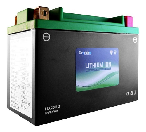 Bateria De Litio Moto 12v Ytx20l-bs Lix20hq Skyrich - Rvm