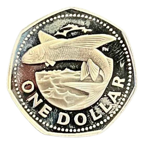 Barbados - 1 Dolar - Año 1975 - Km # 14.1 - Caribe - Pez 