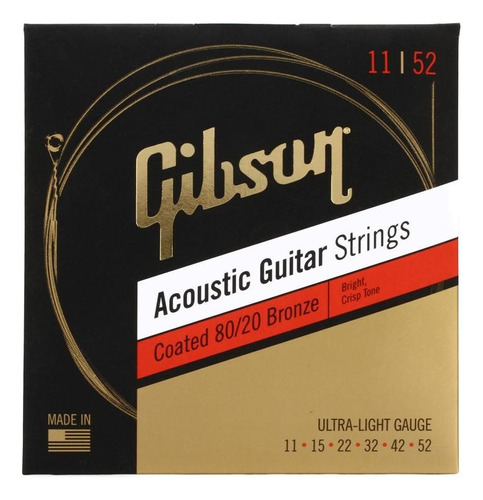 Encordado Gibson Acustica 011 052 Sag-cbrw11