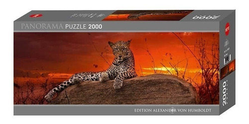 Rojo Atardecer Leopardo Rompecabezas Heye 2000 Piezas