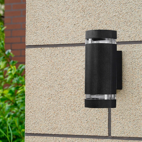Aplique De Pared Bidireccional Exterior Aluminio Con Luz Led