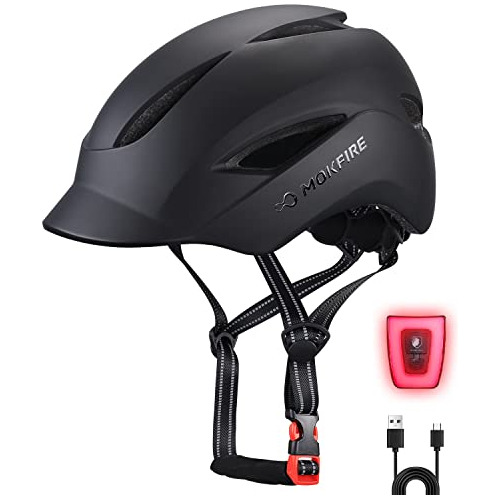 Casco De Bicicleta Xl Mokfire Con Usb Carga De Seguridad Par