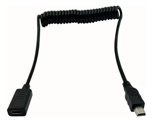 Traovien Cable Usb C Espiral Tipo Famale Mini Macho Carga 1