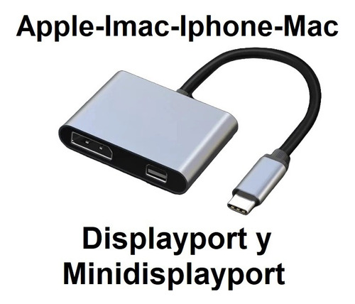 Adaptador Usb C A Displayport Minidisplayport Mac Pc Android