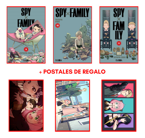 Combo Spyxfamily 9 A 11 - Postales De Regalo - Manga - Ivrea