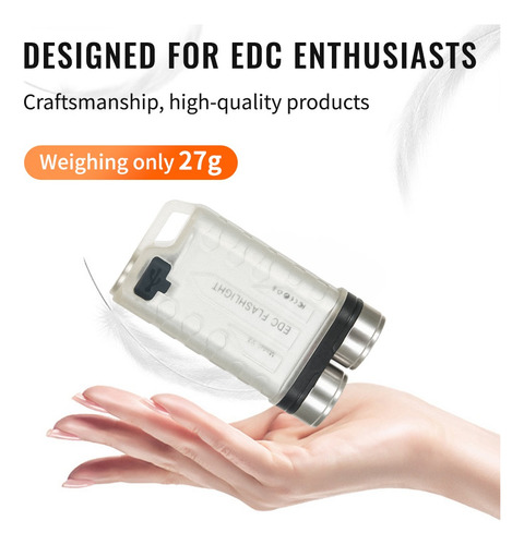 Con Linterna Llavero Edc Usb Carga Linterna V3