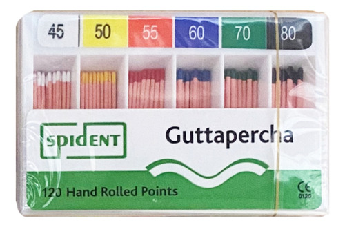 Conos De Guttapercha #45-80 Odontología X120u Spident