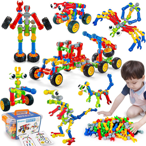 Juguetes De Construcción De Troncos Para Niños De 3, 4, 5, 6