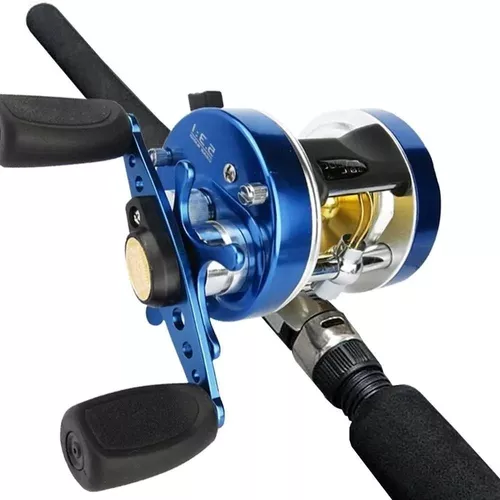 Reel rotativo Marine Sports Caster 400 derecho color azul