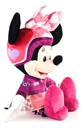 Juguetes Peluche Minnie Traje De Carrera 50cm