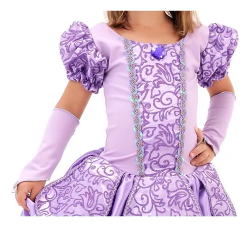 Vestido Princesa Sofia, Rapunzel Longo – Kelly Moda Kids