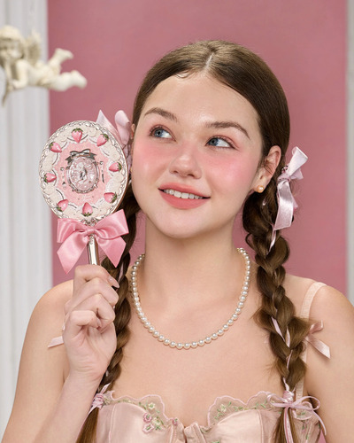 Espejo Ovalado Flower Knows - Colección Strawberry Cupid Milky Pink