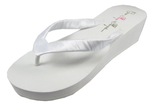 Bridal Wedge Flip Flops Ivory White 1 2 O  B012pgfdw6_190324