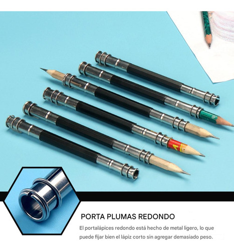 4 Soportes Alargadores Para Lápices Para Dibujar Y Para Estu